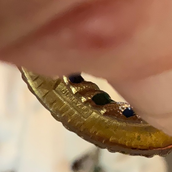 Joseph Mazer Clip Earrings Gold-Tone and Enamel Removable Charm. Vintage. - Picture 14 of 14